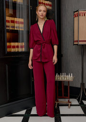 Top Magnolia burdeos