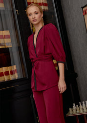 Top Magnolia burdeos