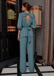 Pantalón Magnolia azul teal