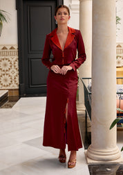 Veste bordeaux violette
