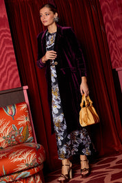 Manteau d'aubergine Suntra