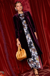 Manteau d'aubergine Suntra