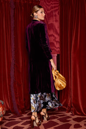Manteau d'aubergine Suntra