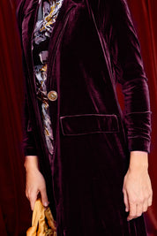 Manteau d'aubergine Suntra