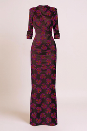 Catalina estampado marrón y rosa