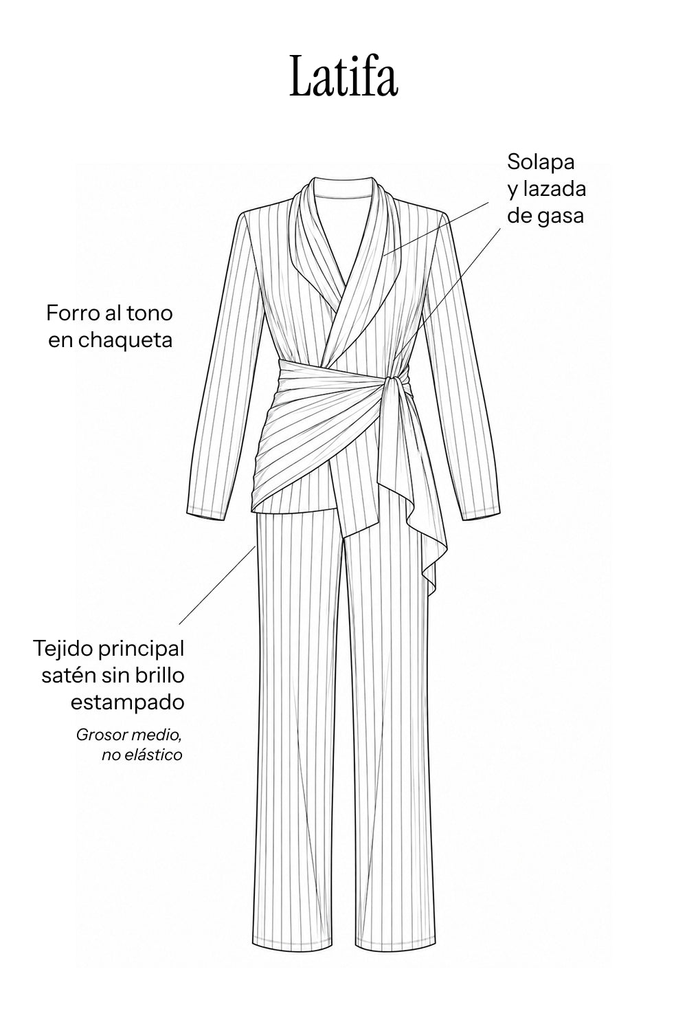 Latifa chaqueta azul marino