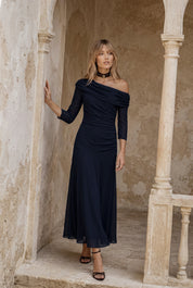 Gisella azul marino - Vestidos de invitada para bodas y eventos | Cho Atelier
