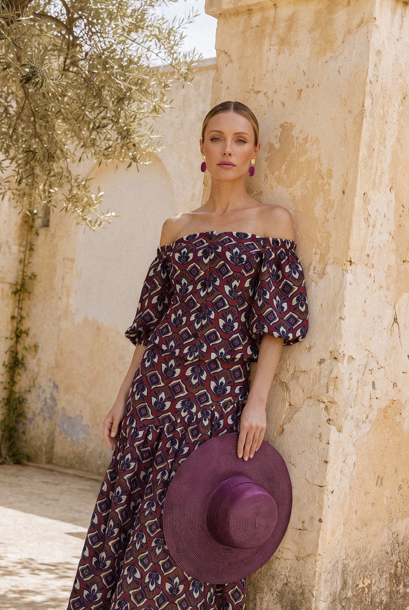 Olaya top estampado - Vestidos de invitada para bodas y eventos | Cho Atelier