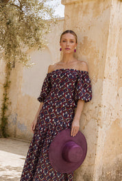 Olaya falda estampado - Vestidos de invitada para bodas y eventos | Cho Atelier