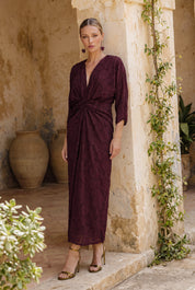 Zaida granate - Vestidos de invitada para bodas y eventos | Cho Atelier