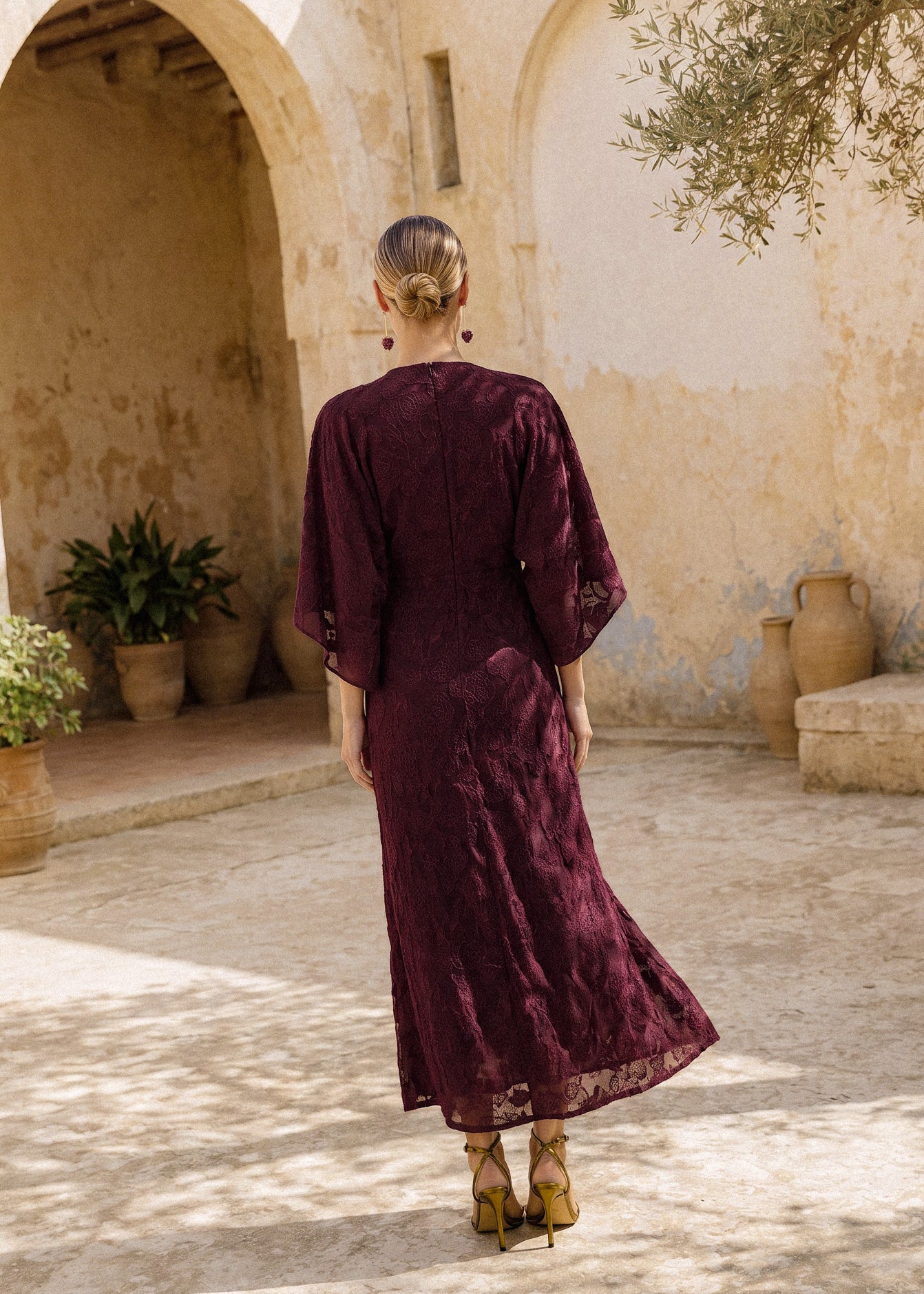 Zaida granate - Vestidos de invitada para bodas y eventos | Cho Atelier