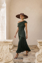 Yasmin verde oscuro - Vestidos de invitada para bodas y eventos | Cho Atelier