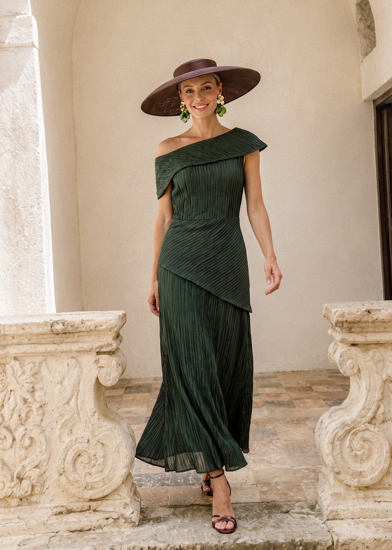 Yasmin verde oscuro - Vestidos de invitada para bodas y eventos | Cho Atelier