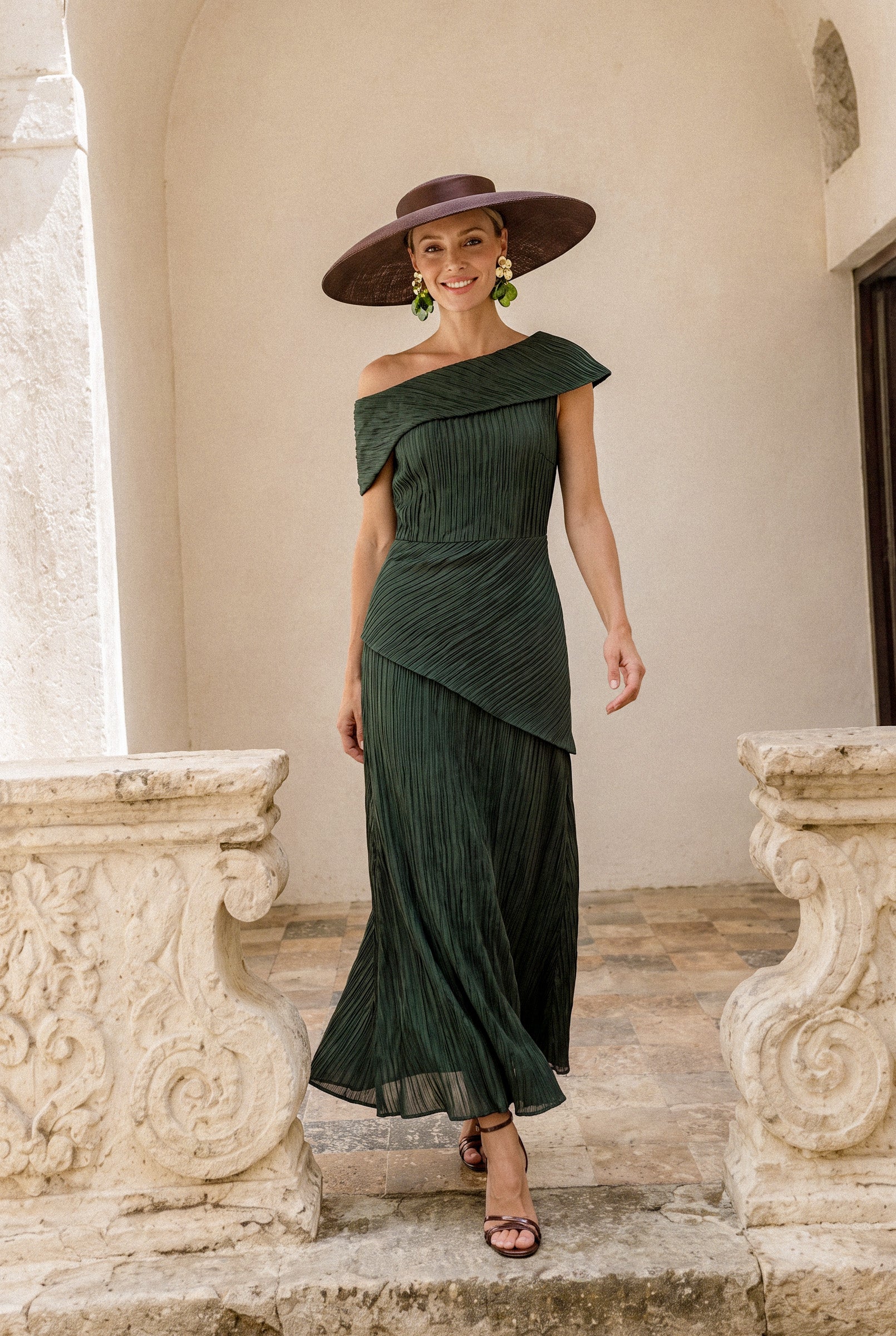 Yasmin verde oscuro - Vestidos de invitada para bodas y eventos | Cho Atelier