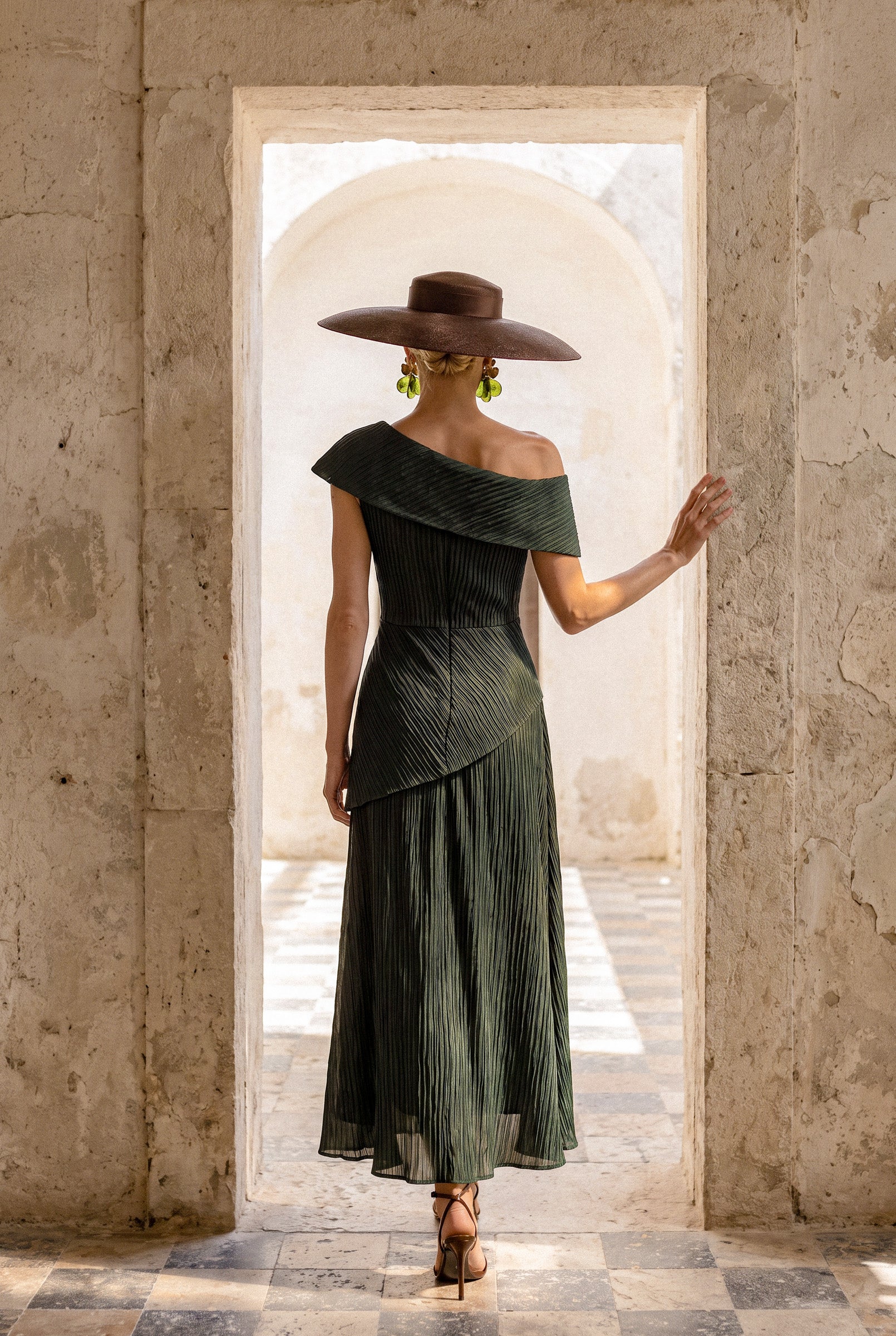 Yasmin verde oscuro - Vestidos de invitada para bodas y eventos | Cho Atelier
