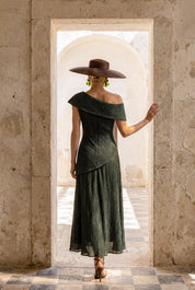 Yasmin verde oscuro - Vestidos de invitada para bodas y eventos | Cho Atelier