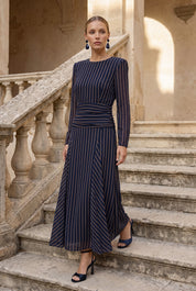 Yamila azul marino - Vestidos de invitada para bodas y eventos | Cho Atelier