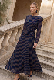 Yamila azul marino - Vestidos de invitada para bodas y eventos | Cho Atelier