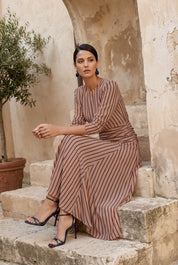 Yamila beige - Vestidos de invitada para bodas y eventos | Cho Atelier
