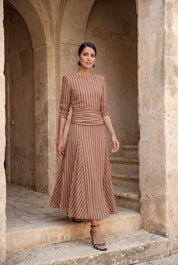 Yamila beige - Vestidos de invitada para bodas y eventos | Cho Atelier