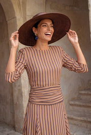 Yamila beige - Vestidos de invitada para bodas y eventos | Cho Atelier