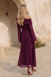 Samara berenjena - Vestidos de invitada para bodas y eventos | Cho Atelier