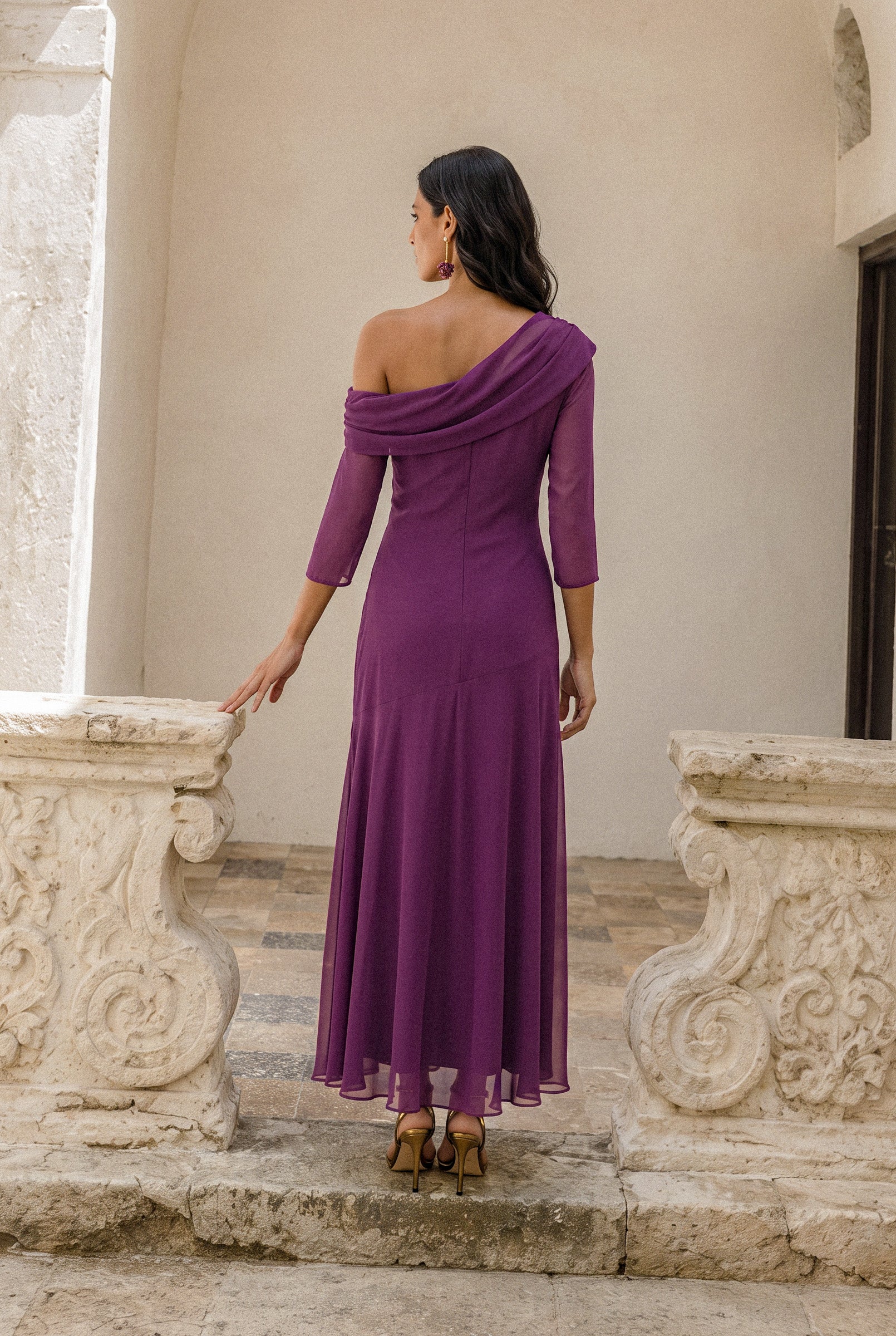 Gisella morado - Vestidos de invitada para bodas y eventos | Cho Atelier
