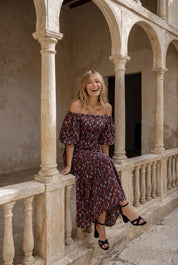 Olaya falda estampado - Vestidos de invitada para bodas y eventos | Cho Atelier