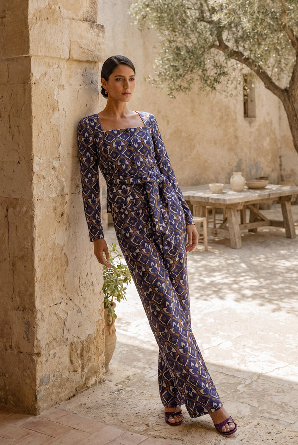 Zulema pantalón estampado - Vestidos de invitada para bodas y eventos | Cho Atelier