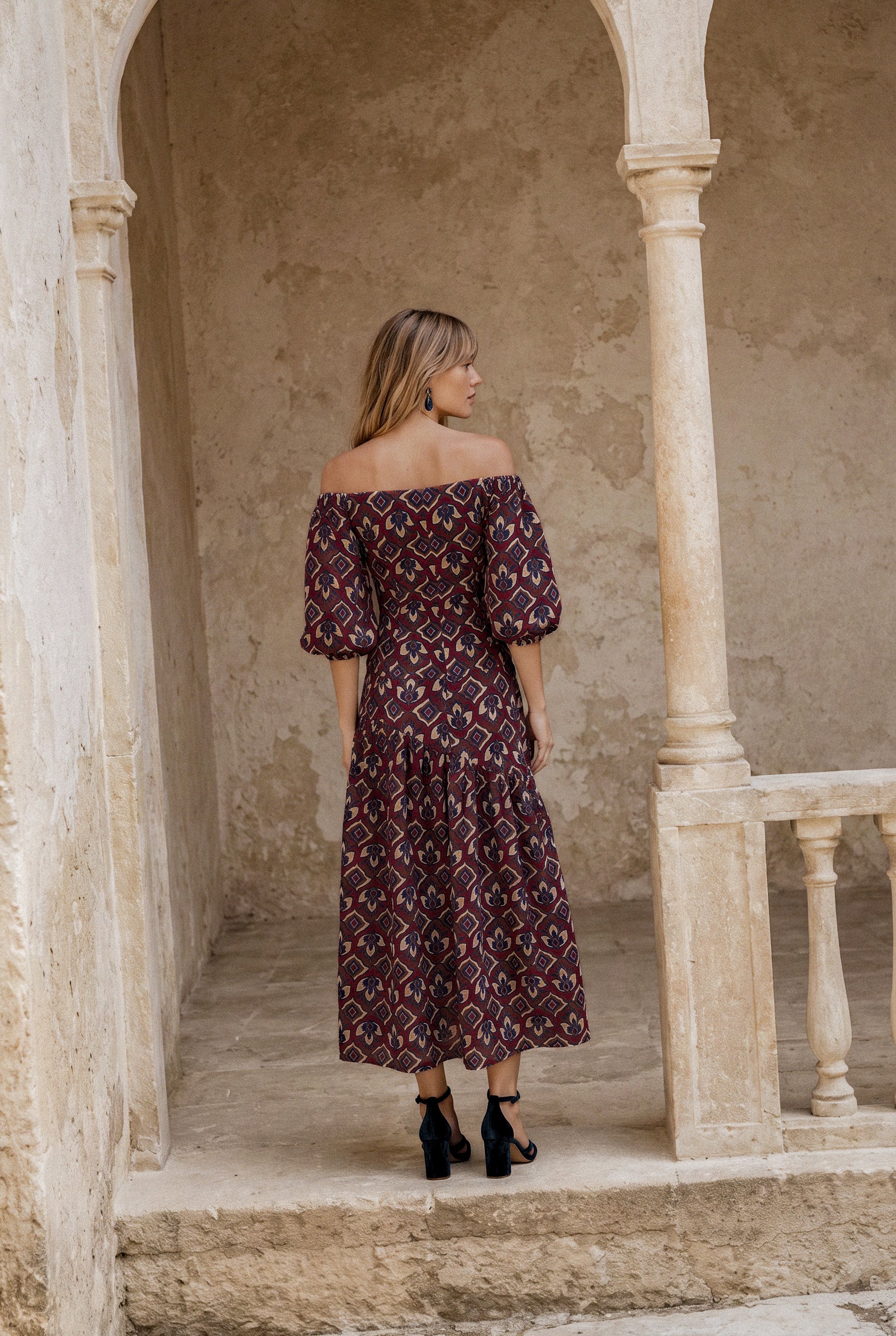 Olaya falda estampado - Vestidos de invitada para bodas y eventos | Cho Atelier