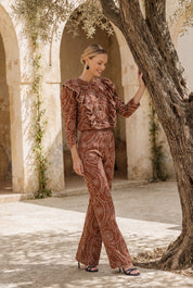 Pantalón Gardenia caldera - Vestidos de invitada para bodas y eventos | Cho Atelier