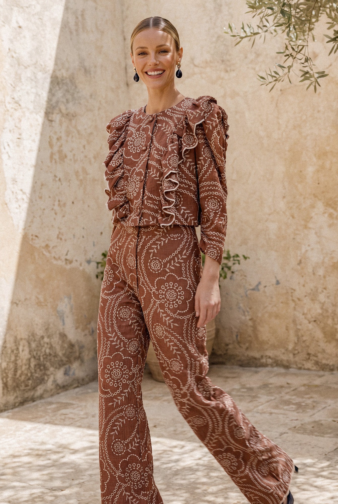Pantalón Gardenia caldera - Vestidos de invitada para bodas y eventos | Cho Atelier