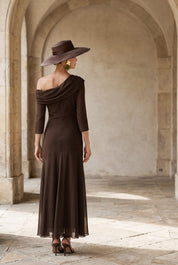 Gisella Chocolate - Vestidos de invitada para bodas y eventos | Cho Atelier