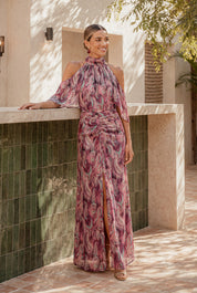 Úrsula estampado rosa - Vestidos de invitada para bodas y eventos | Cho Atelier