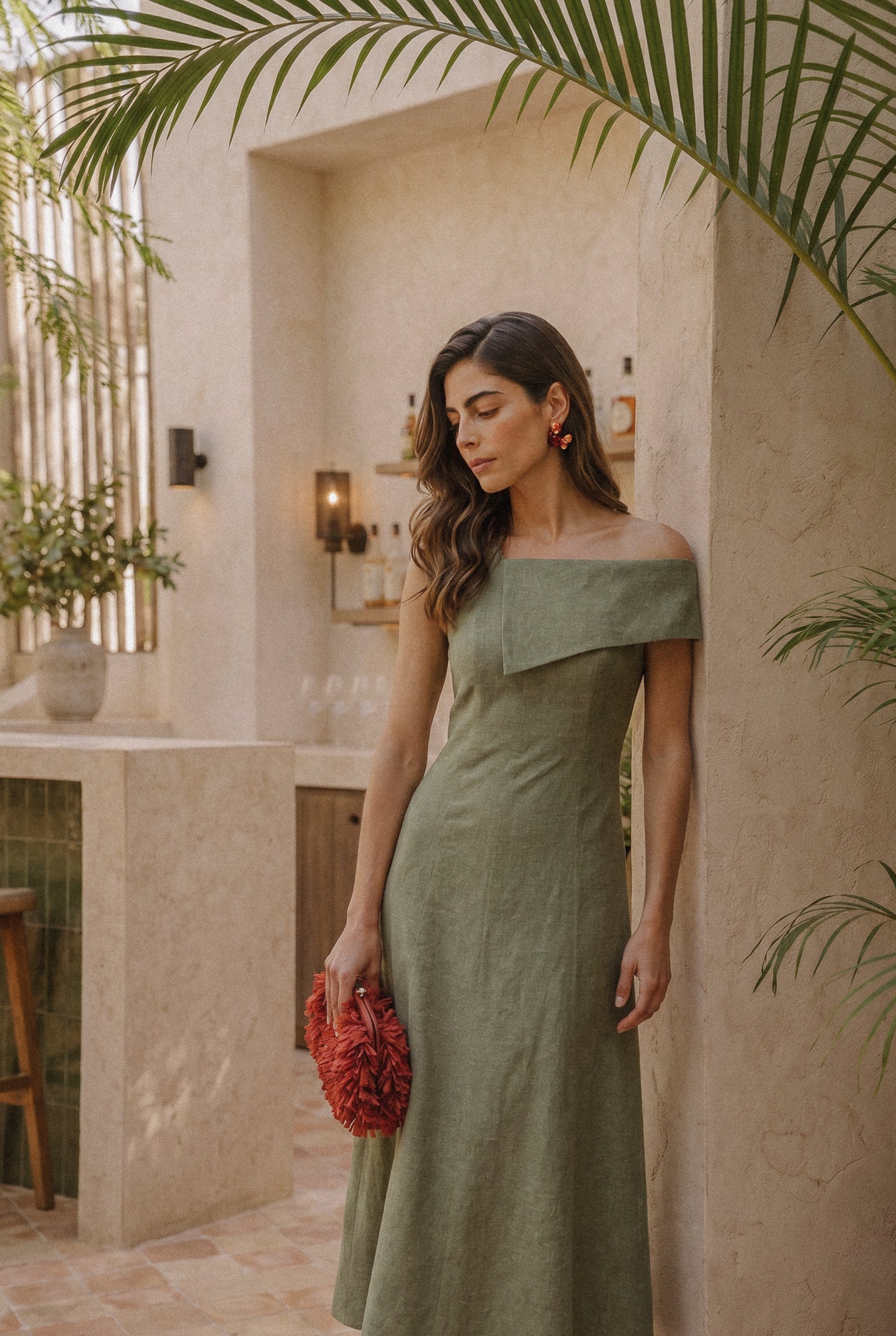 Emily caqui - Vestidos de invitada para bodas y eventos | Cho Atelier