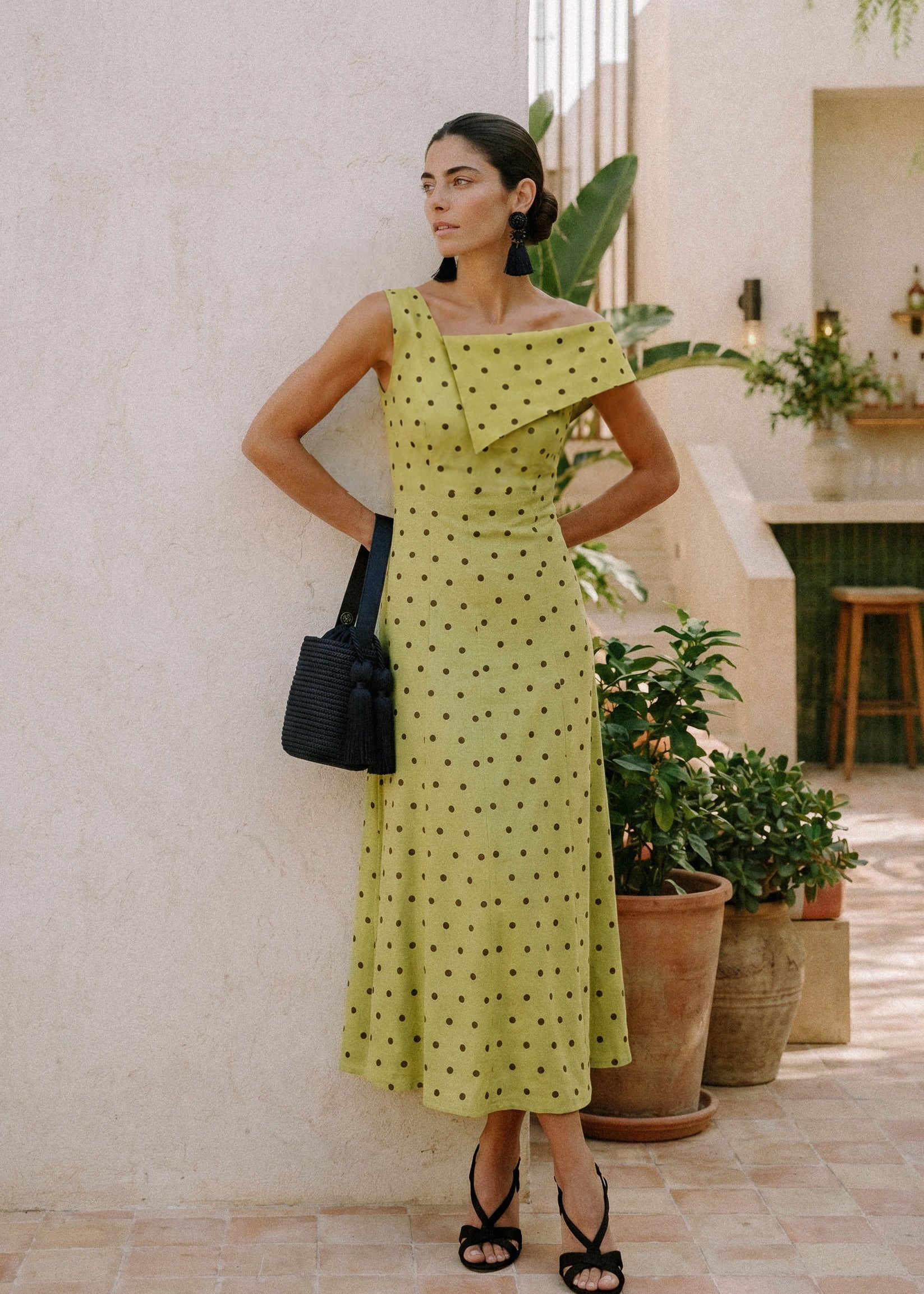 Emily lunares - Vestidos de invitada para bodas y eventos | Cho Atelier
