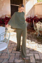 Pantalón Ágata verde caqui