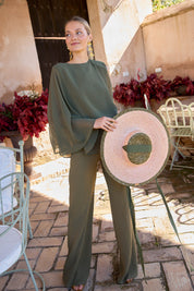 Blusa Ágata verde caqui