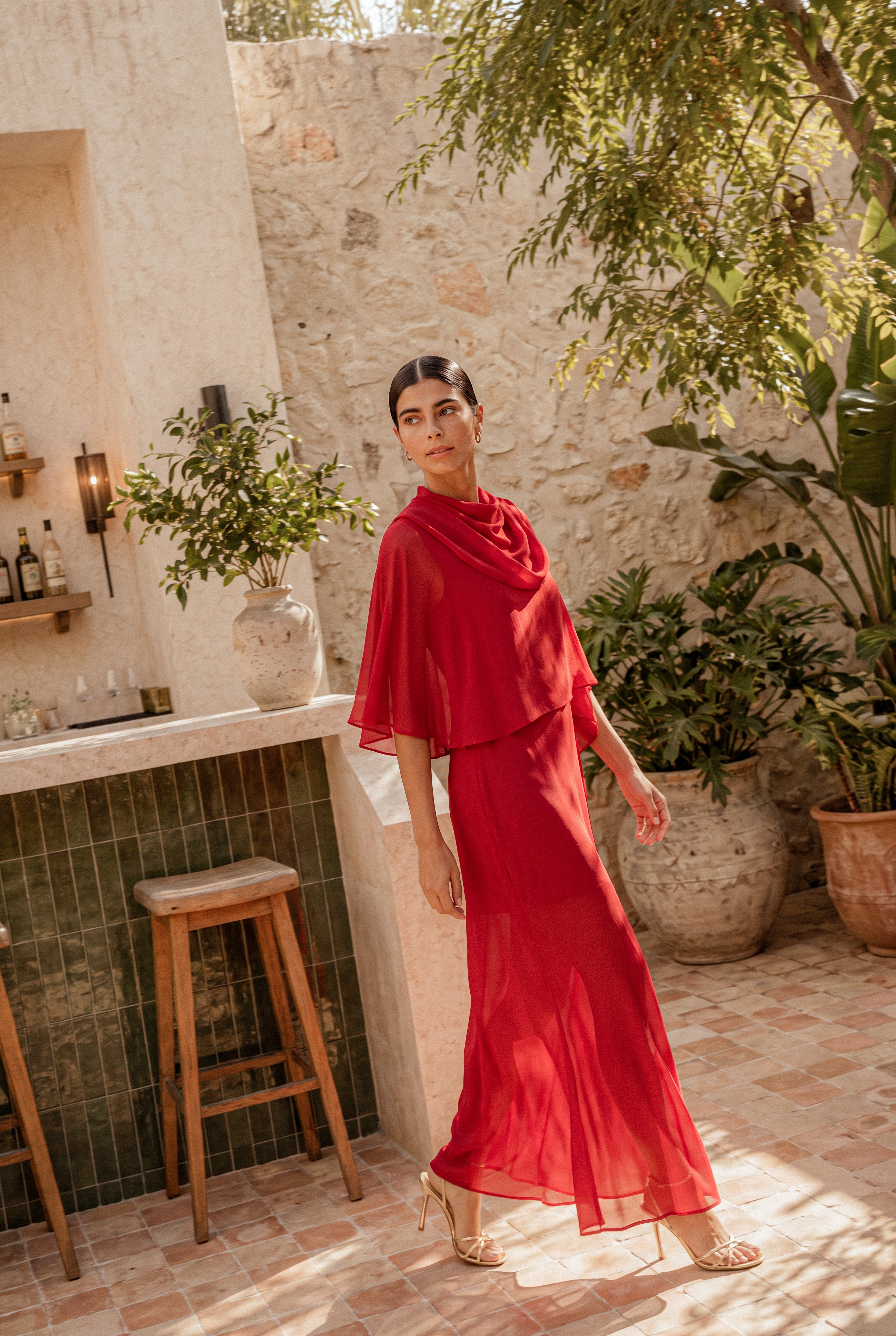 Orquidea rojo - Vestidos de invitada para bodas y eventos | Cho Atelier