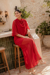 Orquidea rojo - Vestidos de invitada para bodas y eventos | Cho Atelier