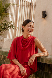 Orquidea rojo - Vestidos de invitada para bodas y eventos | Cho Atelier
